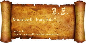 Neustadt Euniké névjegykártya